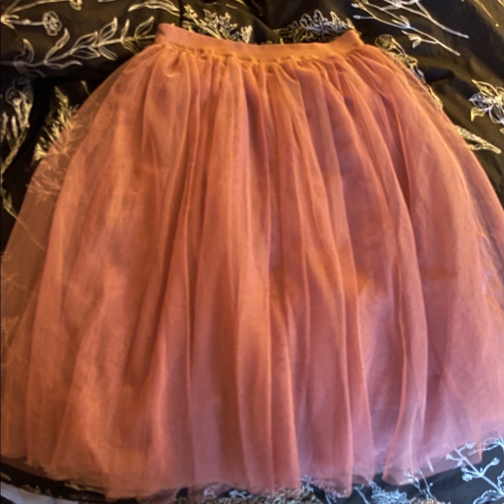 Rusty pink tulle skirt